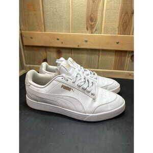 Puma Mens Shuffle Sneakers White Leather Size 9